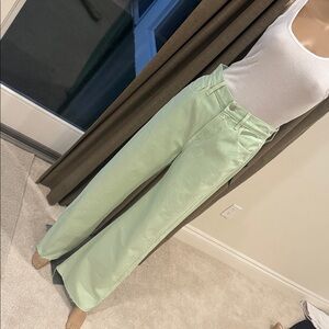 Veronica Beard NWT Light Green Flare Jeans